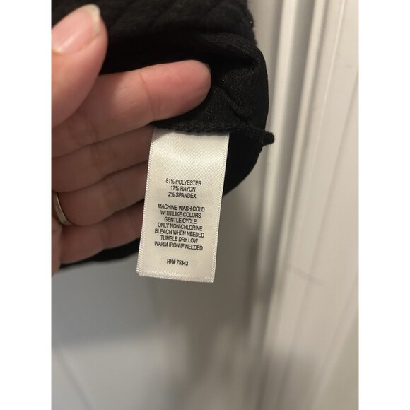 CYNTHIA ROWLEY BLACK QUILTED Knit Sheath DRESS WOMENS SIZE 12 City Modern Office - Picture 4 of 5